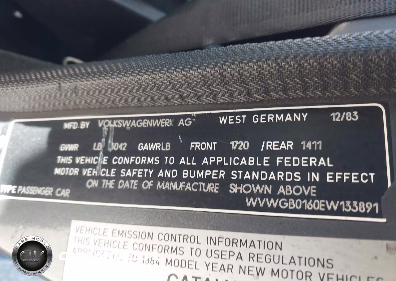 1984 Volkswagen Jetta Deluxe VIN:WVWGB0160EW133891 - 9