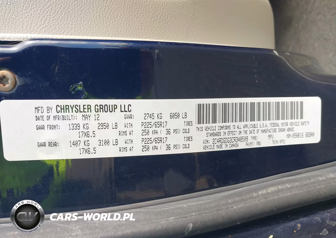 2012 Dodge Grand Caravan Crew VIN:2C4RDGDG3CR348509 - 9