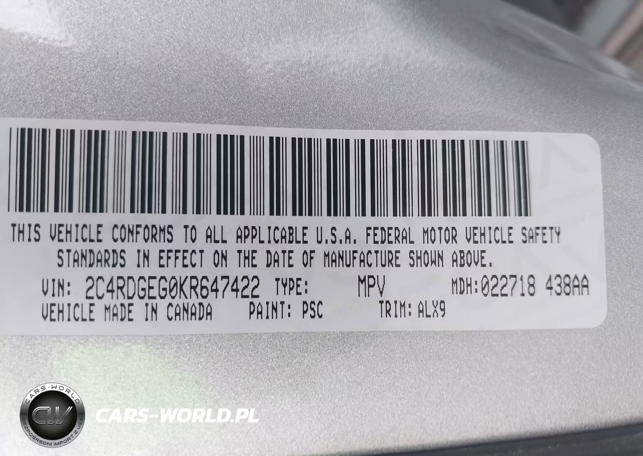 2019 Dodge Grand Caravan Gt VIN:2C4RDGEG0KR647422 - 9