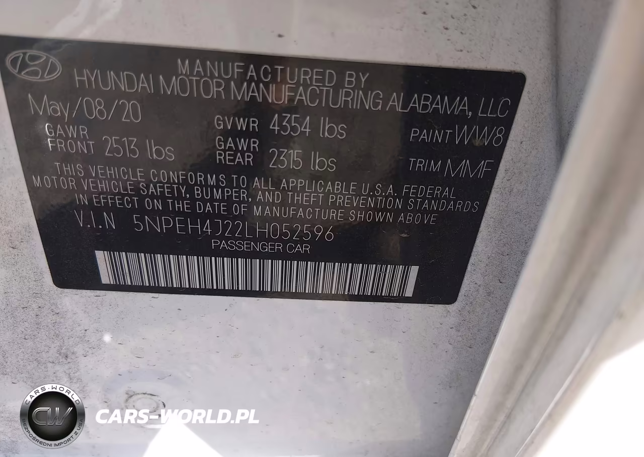 2020 Hyundai Sonata Limited VIN:5NPEH4J22LH052596 - 9