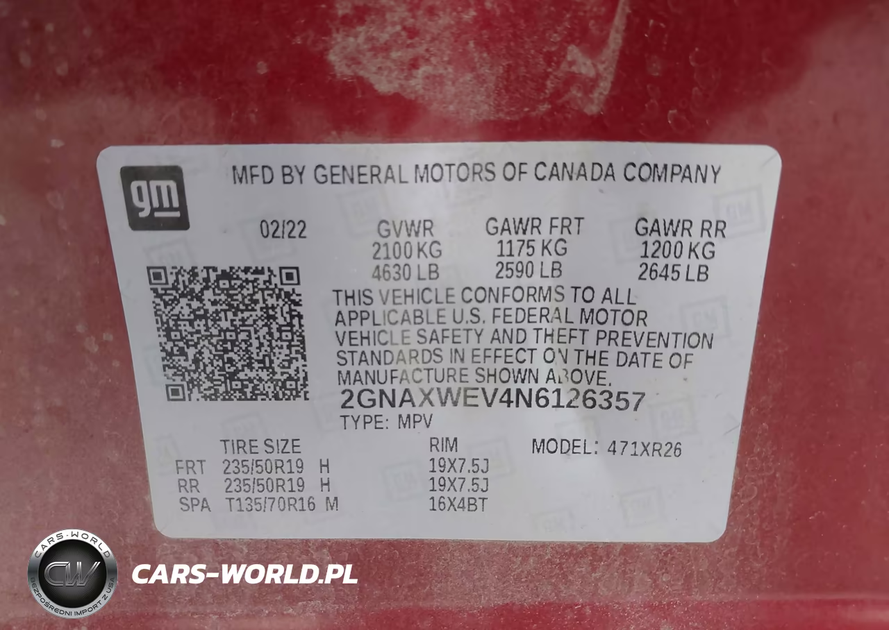 2022 Chevrolet Equinox Awd Rs VIN:2GNAXWEV4N6126357 - 9