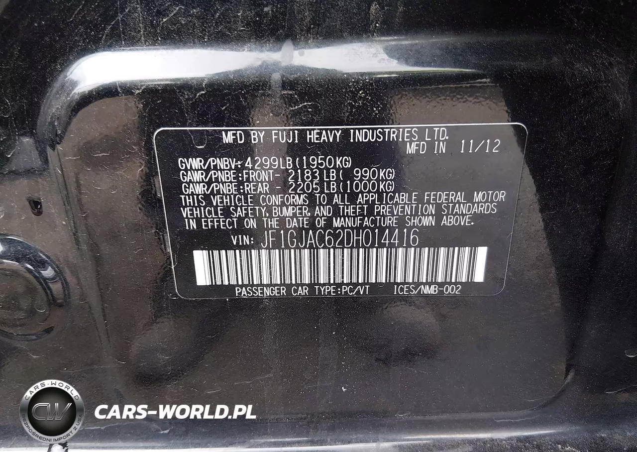 2013 Subaru Impreza 2.0I Premium VIN:JF1GJAC62DH014416 - 9