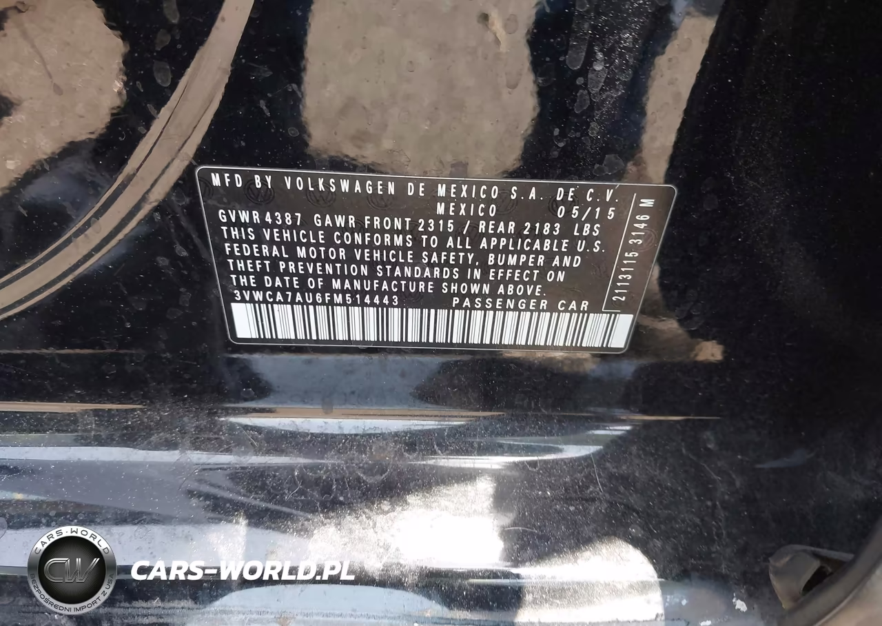 2015 Volkswagen Golf Sportwagen Tdi S 4-Door VIN:3VWCA7AU6FM514443 - 9