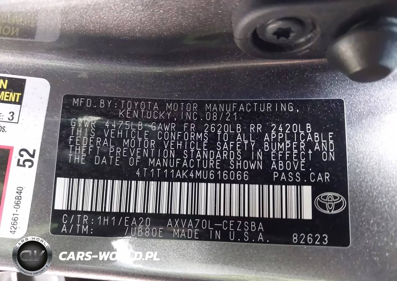 2021 Toyota Camry Se VIN:4T1T11AK4MU616066 - 9
