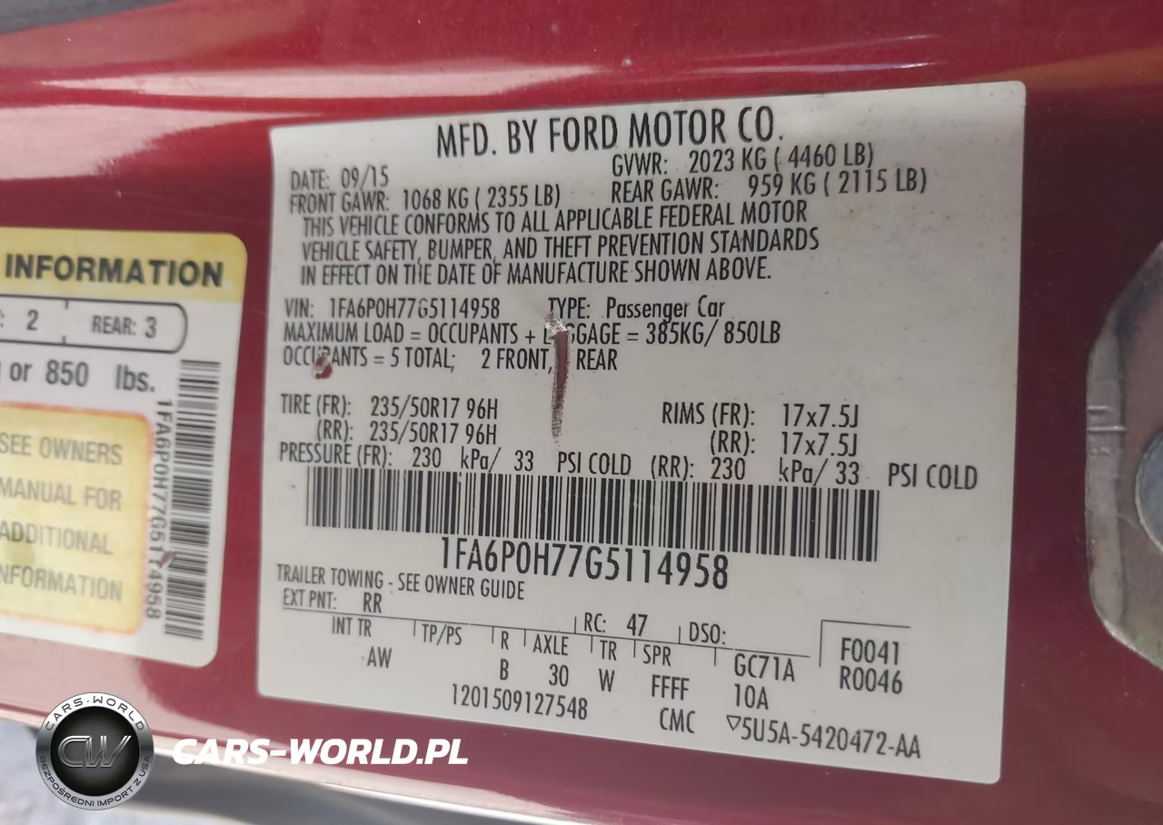 2016 Ford Fusion Se VIN:1FA6P0H77G5114958 - 9