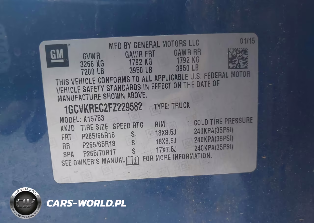2015 Chevrolet Silverado 1500 Lt VIN:1GCVKREC2FZ229582 - 9
