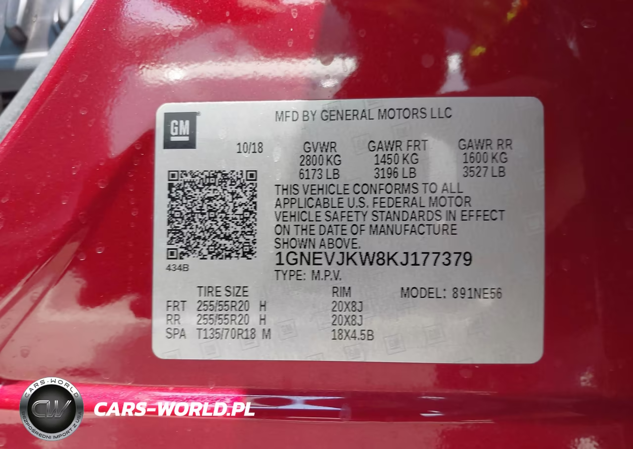 2019 Chevrolet Traverse High Country VIN:1GNEVJKW8KJ177379 - 9