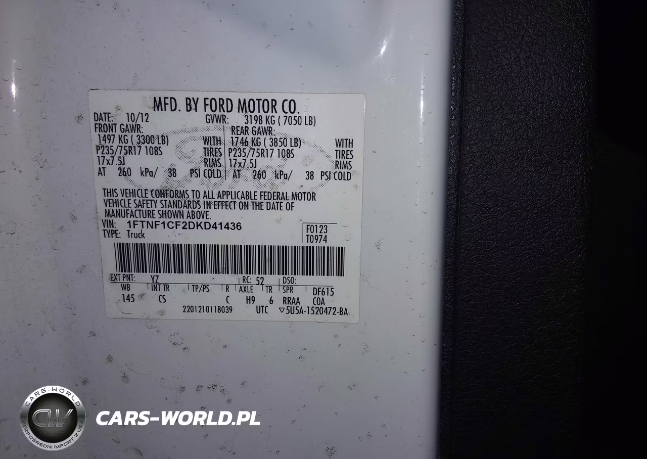 2013 Ford F-150 Xl VIN:1FTNF1CF2DKD41436 - 9