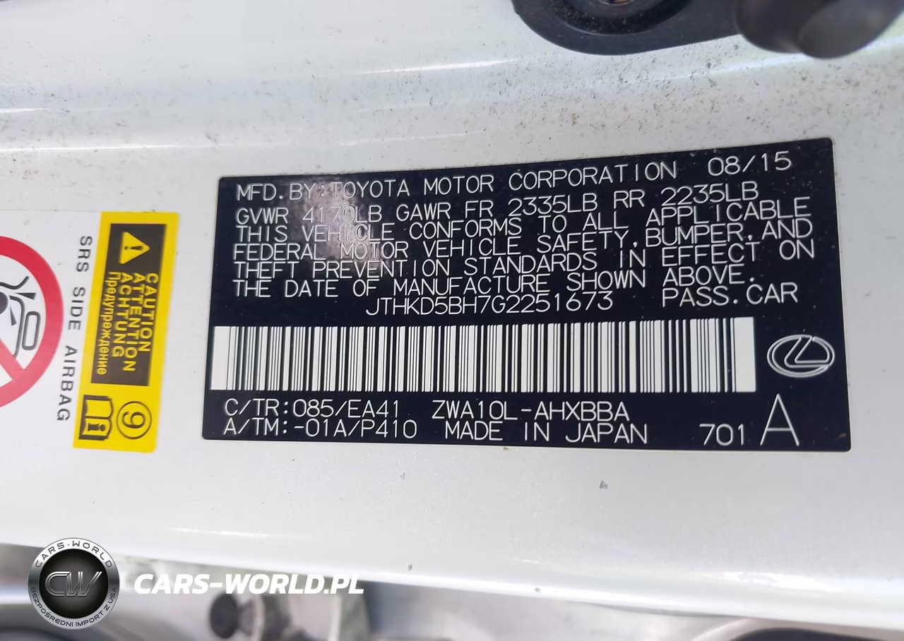 2016 Lexus Ct 200H VIN:JTHKD5BH7G2251673 - 9