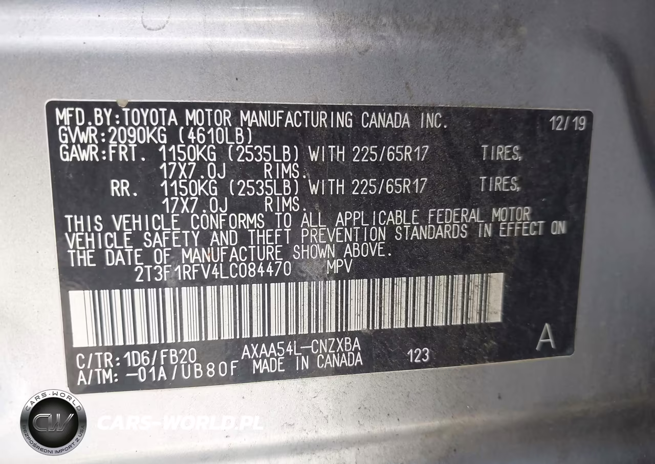 2020 Toyota Rav4 Le VIN:2T3F1RFV4LC084470 - 9