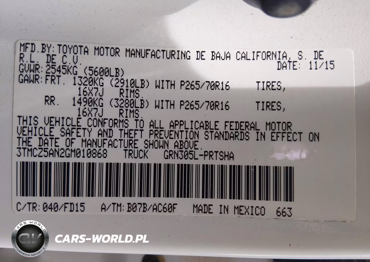 2016 Toyota Tacoma Trd Off Road VIN:3TMCZ5AN2GM010868 - 9