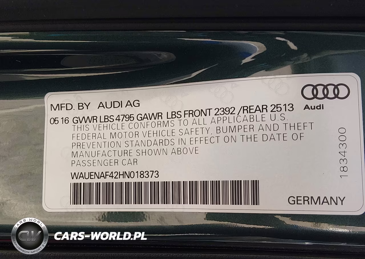 2017 Audi A4 Premium Plus VIN:WAUENAF42HN018373 - 9