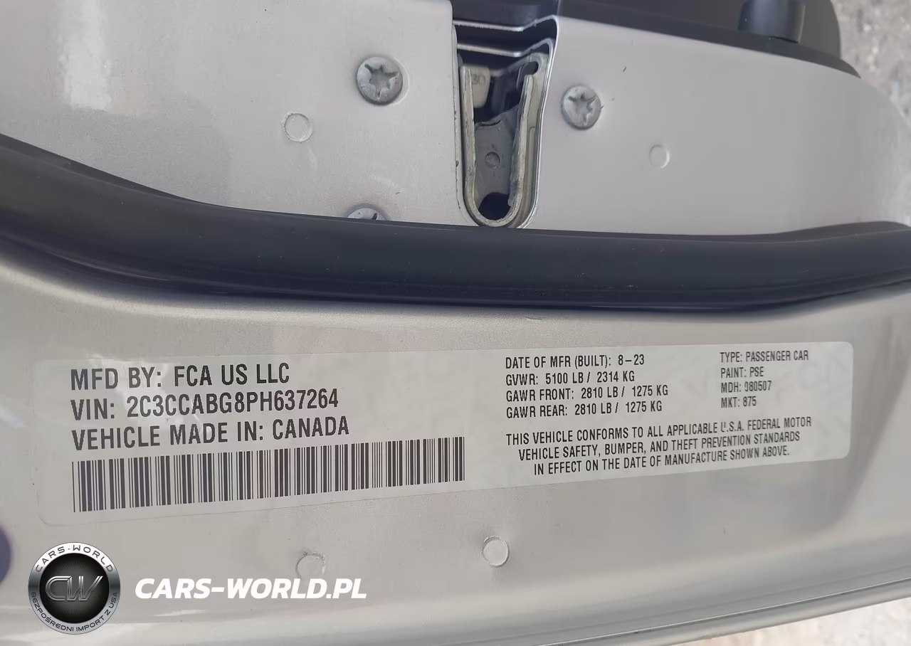 2023 Chrysler 300 300S VIN:2C3CCABG8PH637264 - 9