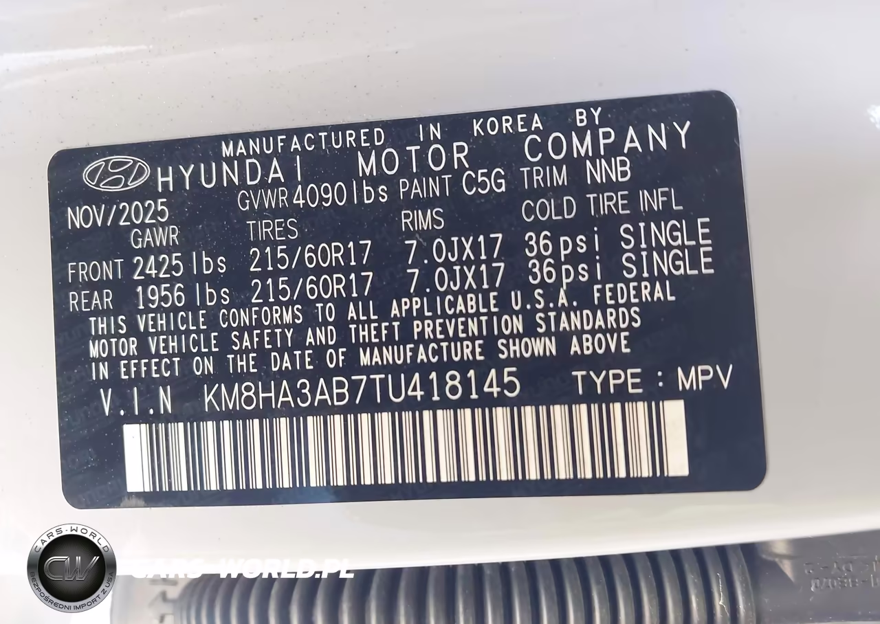2026 Hyundai Kona Se VIN:KM8HA3AB7TU418145 - 9