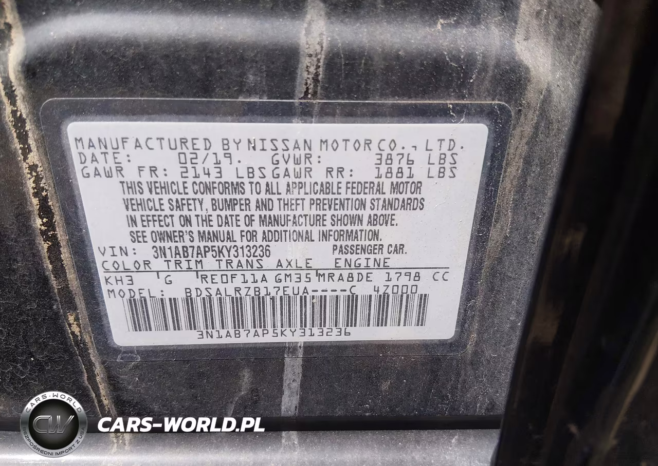 2019 Nissan Sentra Sr VIN:3N1AB7AP5KY313236 - 9