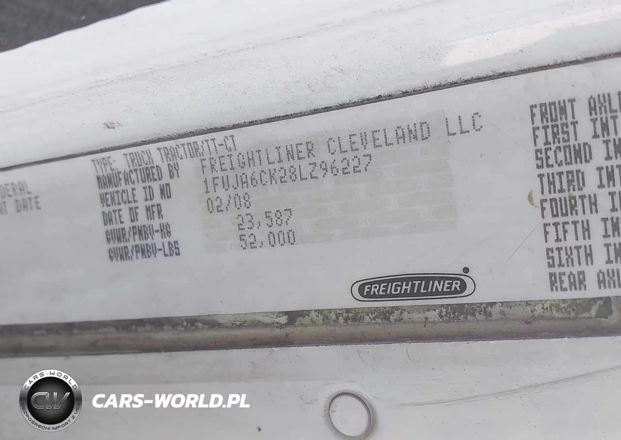 2008 Freightliner Conventional Columbia VIN:1FUJA6CK28LZ96227 - 8