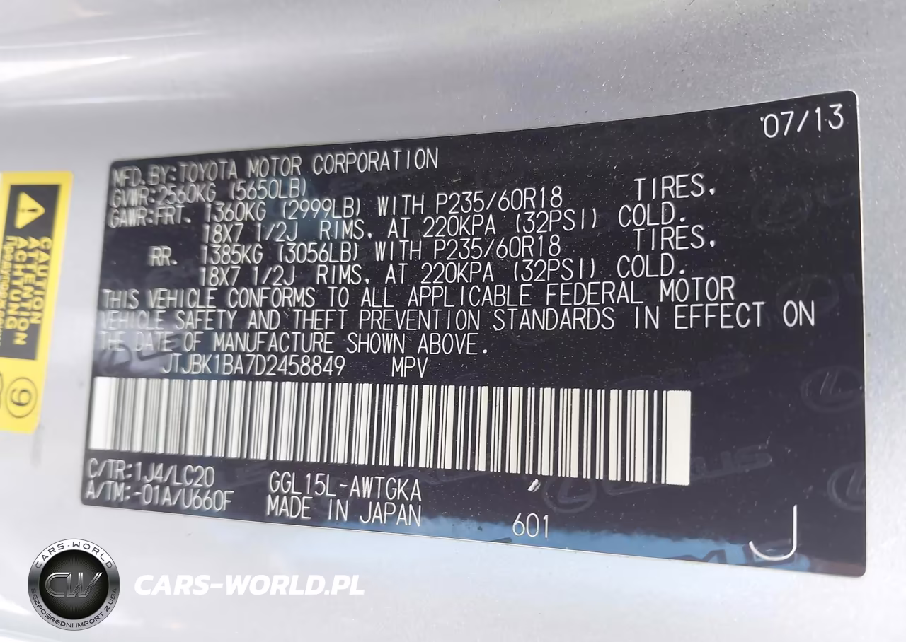 2013 Lexus Rx 350 VIN:JTJBK1BA7D2458849 - 9