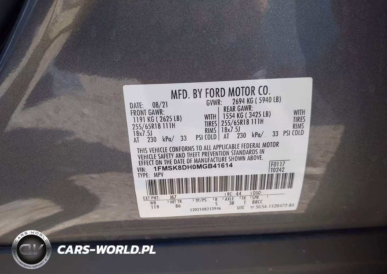 2021 Ford Explorer Xlt VIN:1FMSK8DH0MGB41614 - 9