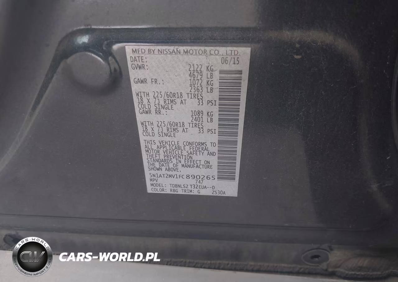2015 Nissan Rogue Sl VIN:5N1AT2MV1FC890265 - 9