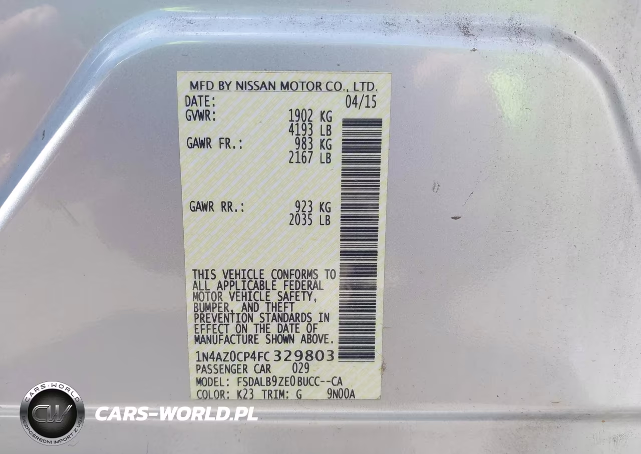 2015 Nissan Leaf S VIN:1N4AZ0CP4FC329803 - 9