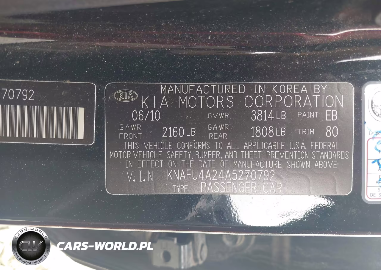 2010 Kia Forte Ex VIN:KNAFU4A24A5270792 - 9