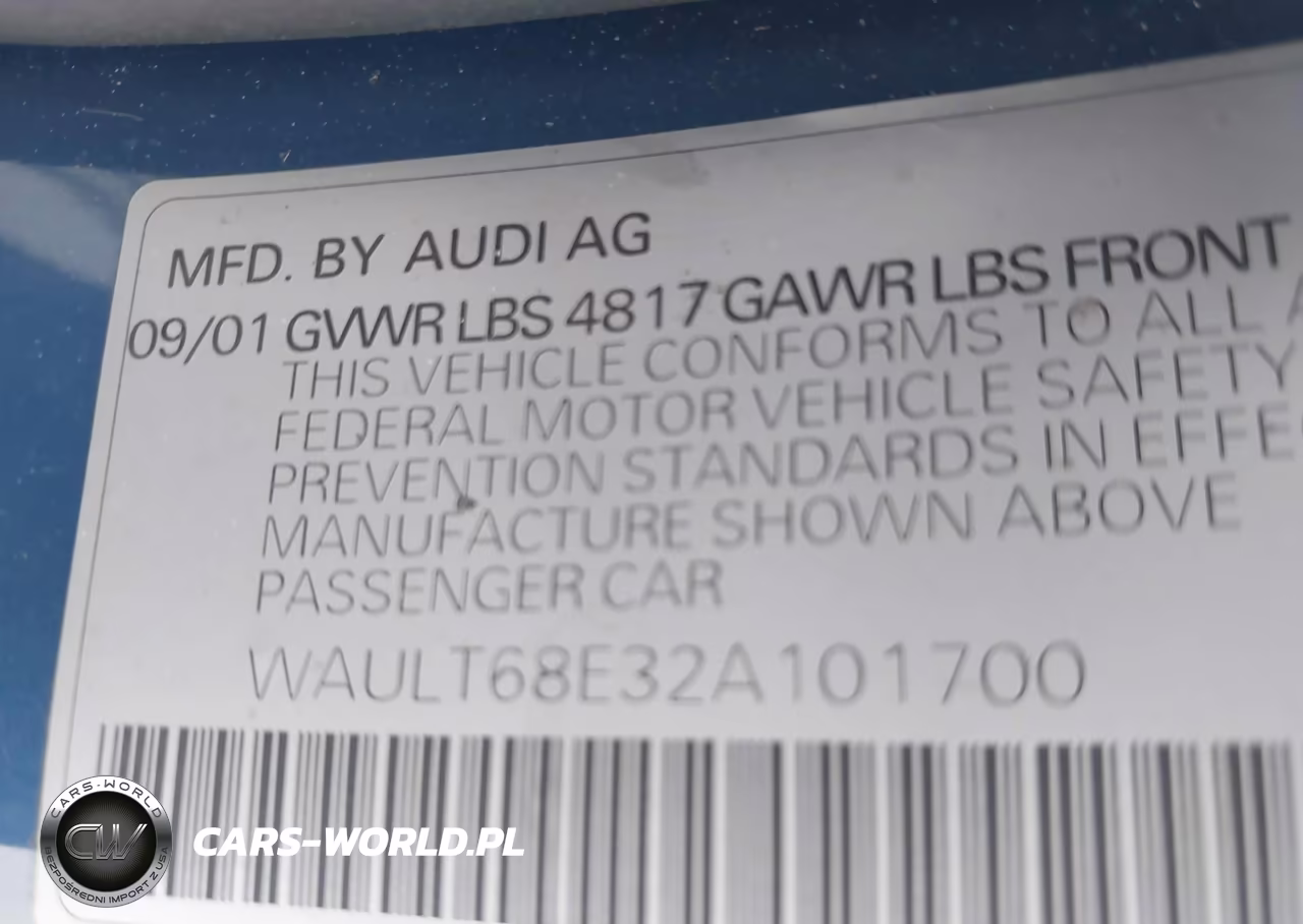 2002 Audi A4 3.0 VIN:WAULT68E32A101700 - 9