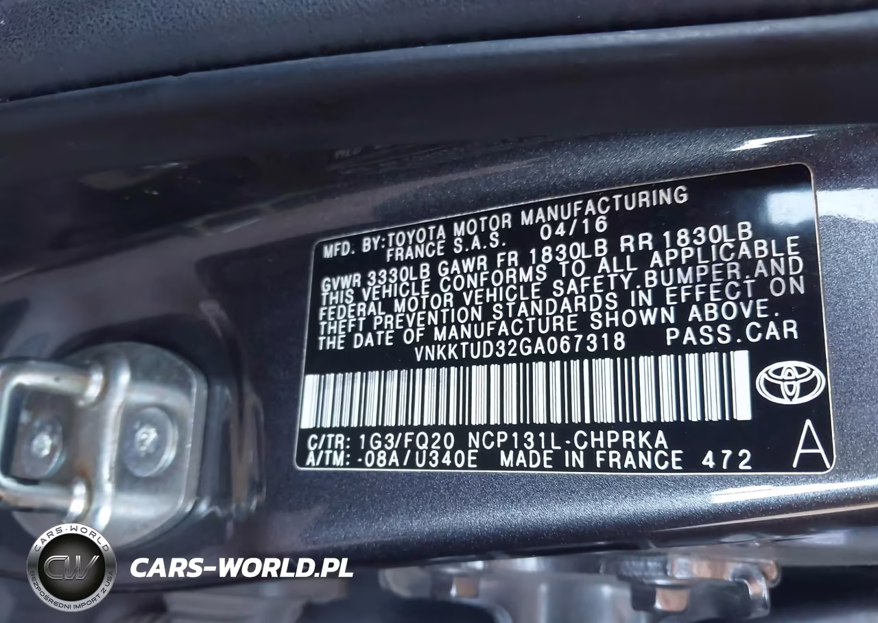 2016 Toyota Yaris L VIN:VNKKTUD32GA067318 - 9