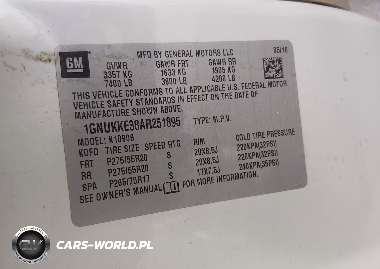 2010 Chevrolet Suburban 1500 Ltz VIN:1GNUKKE38AR251895 - 9