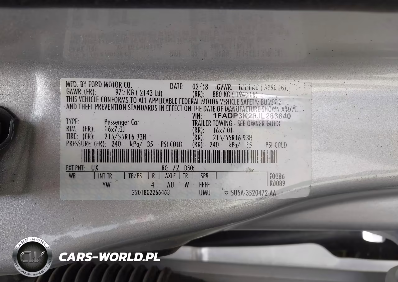 2018 Ford Focus Se VIN:1FADP3K28JL283640 - 9
