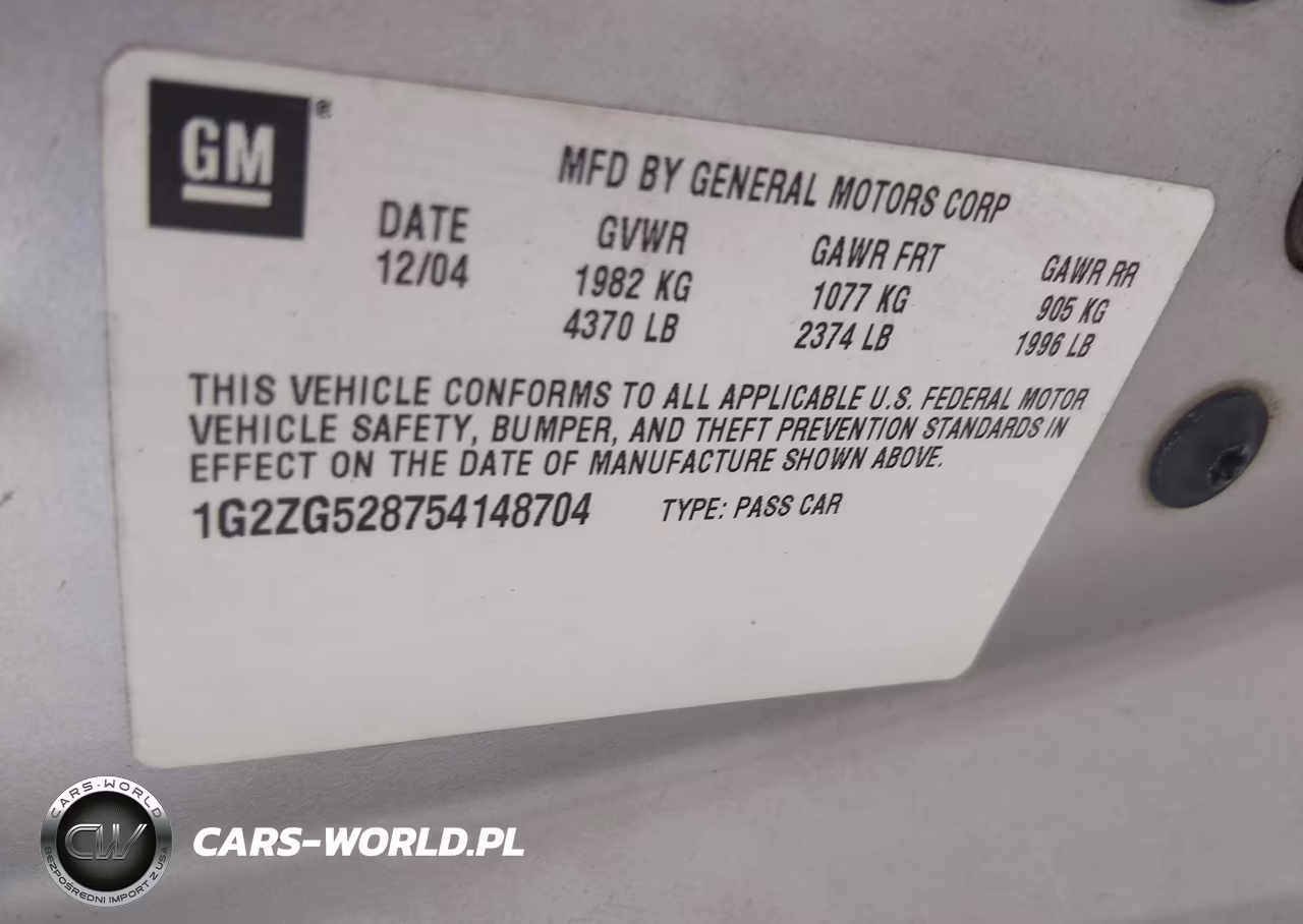 2005 Pontiac G6 VIN:1G2ZG528754148704 - 9