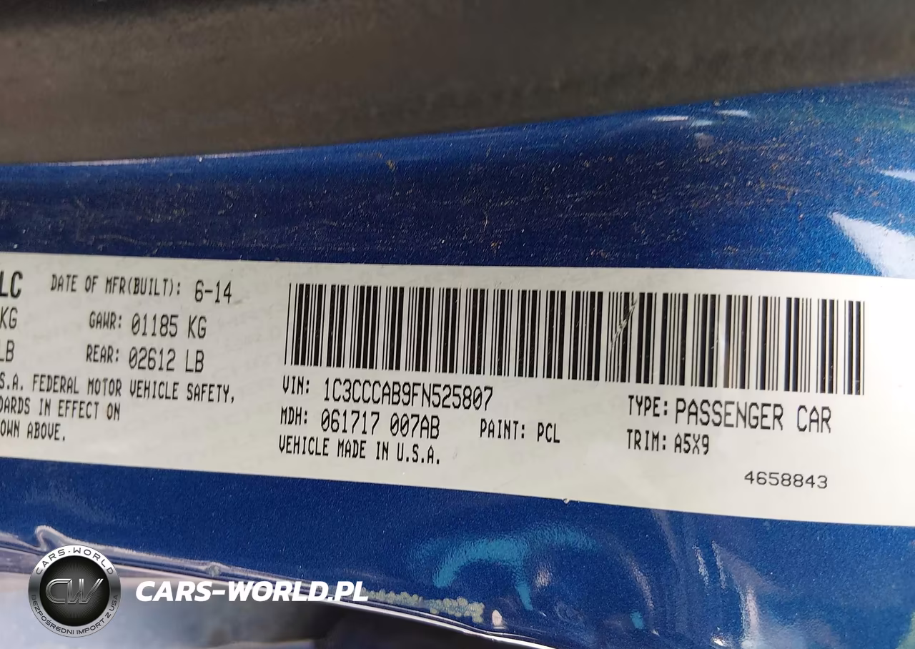 2015 Chrysler 200 Limited VIN:1C3CCCAB9FN525807 - 9