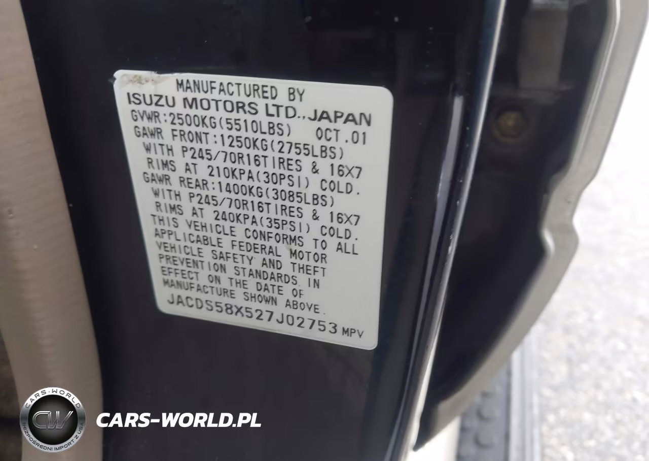 2002 Isuzu Trooper Ls-Ltd-S VIN:JACDS58X527J02753 - 9