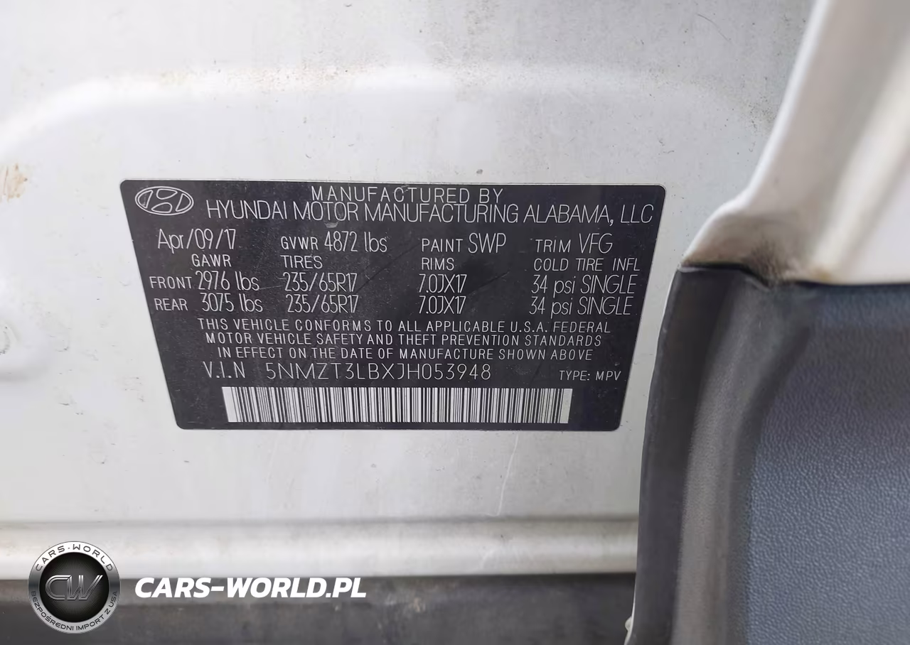 2018 Hyundai Santa Fe Sport 2.4L VIN:5NMZT3LBXJH053948 - 9