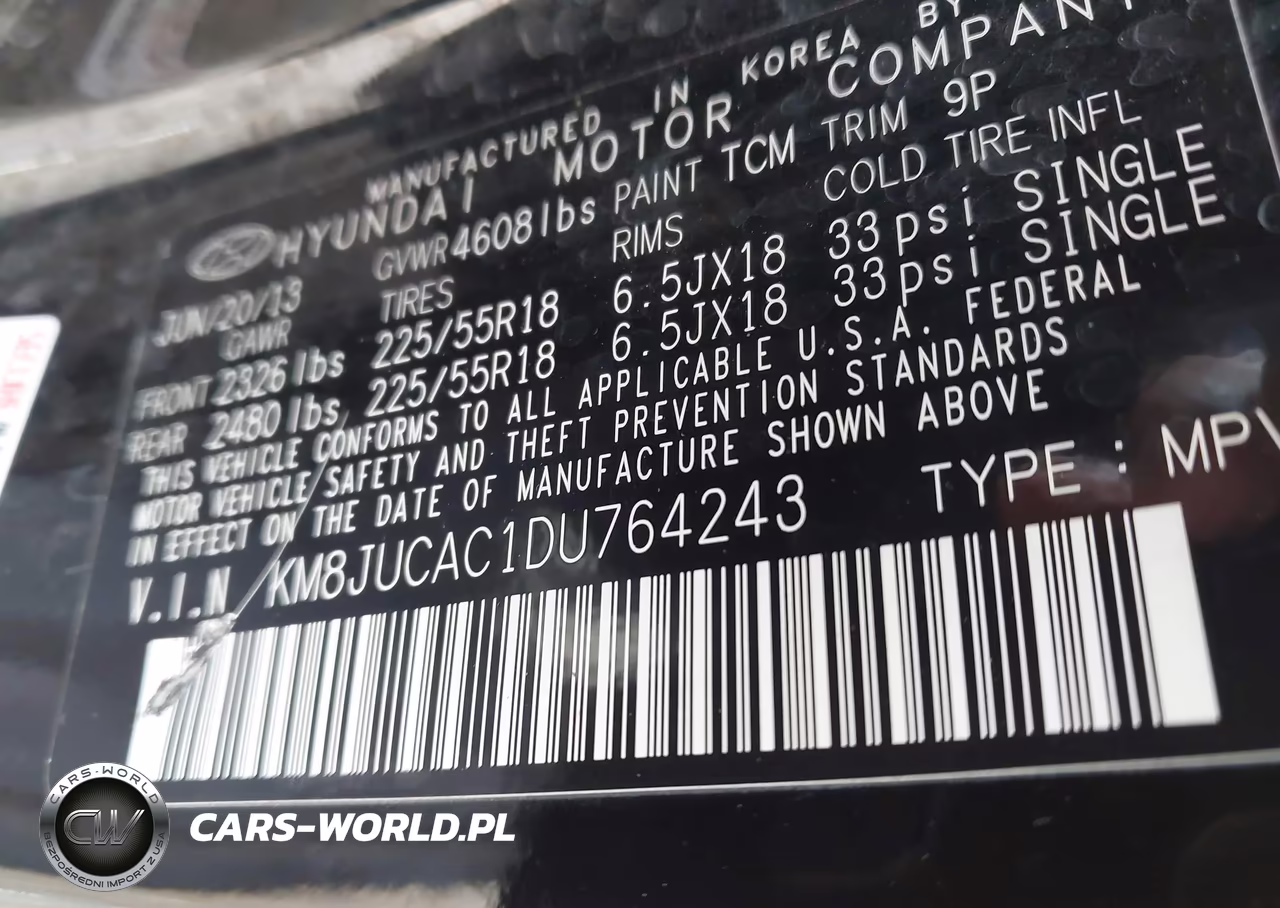 2013 Hyundai Tucson Limited VIN:KM8JUCAC1DU764243 - 9