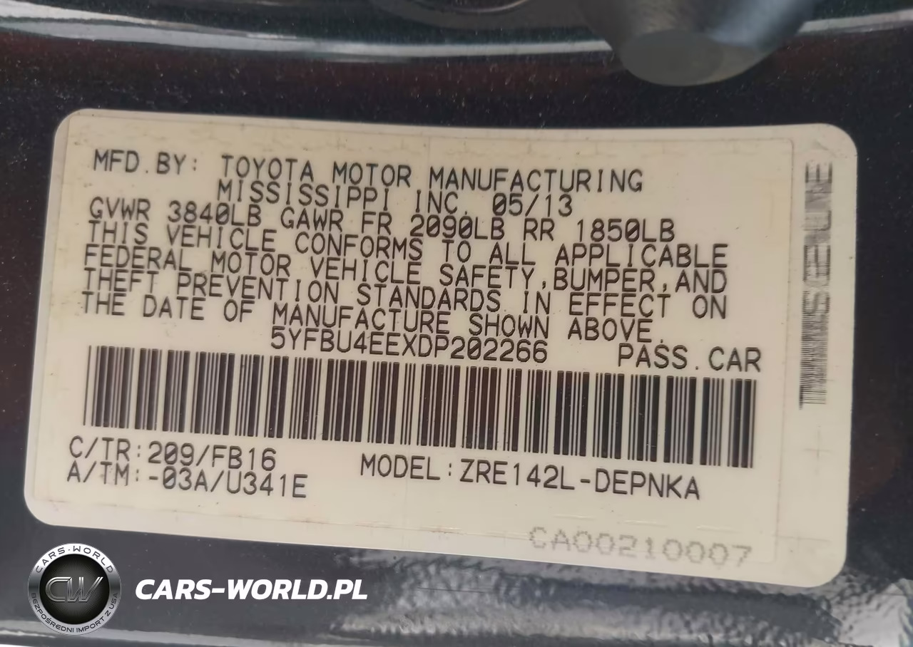 2013 Toyota Corolla Le VIN:5YFBU4EEXDP202266 - 9