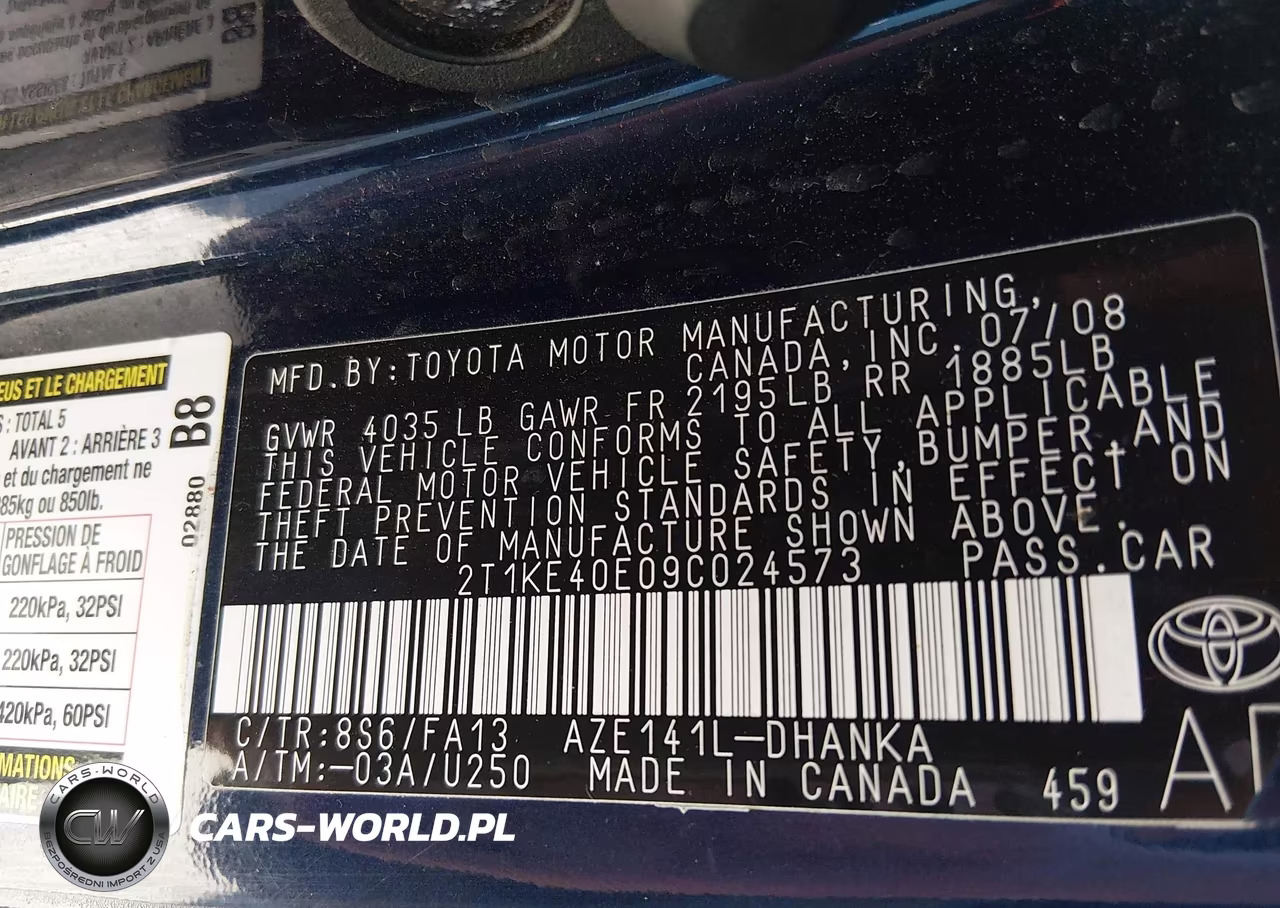 2009 Toyota Matrix S VIN:2T1KE40E09C024573 - 9
