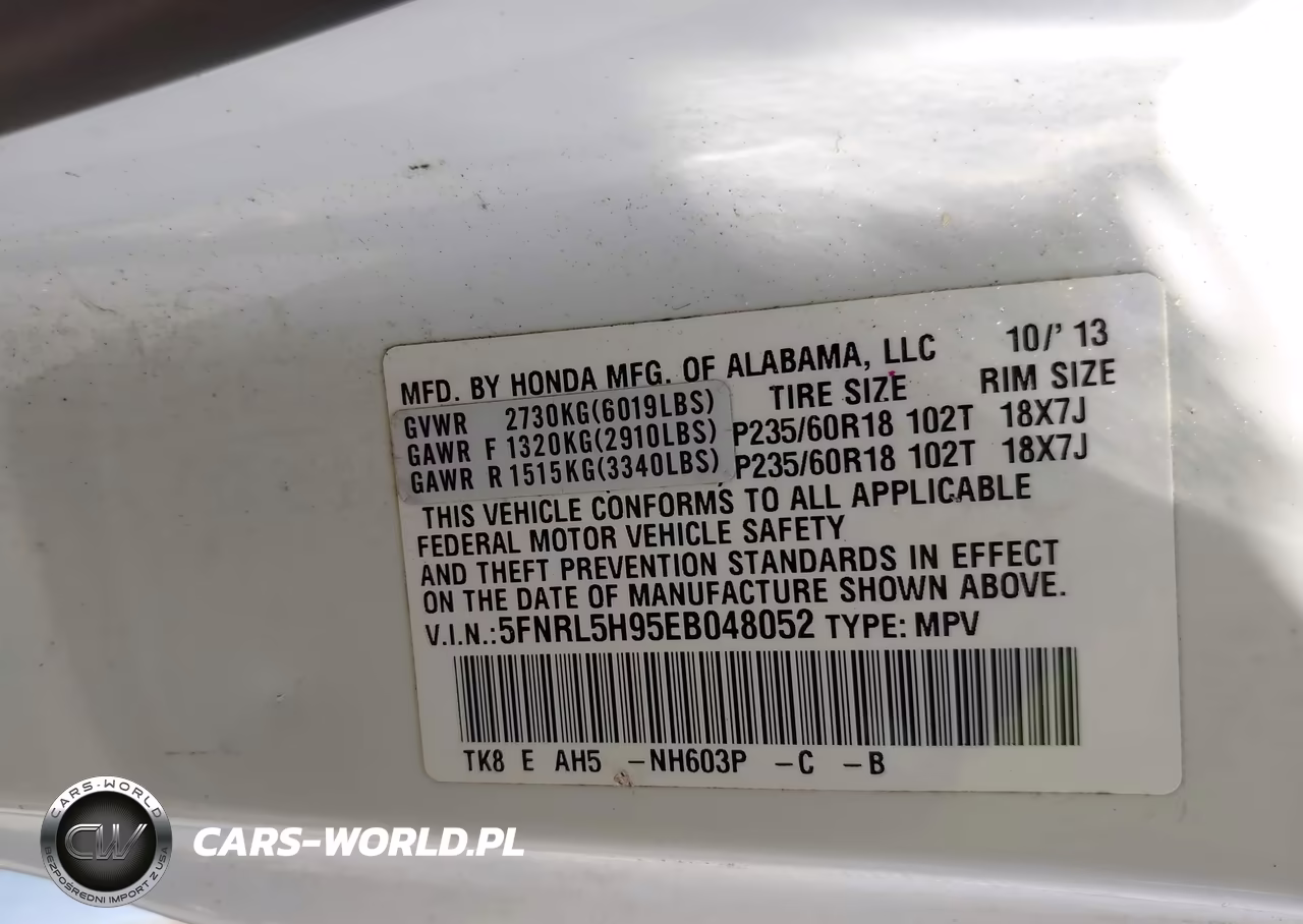 2014 Honda Odyssey Touring-Touring Elite VIN:5FNRL5H95EB048052 - 9