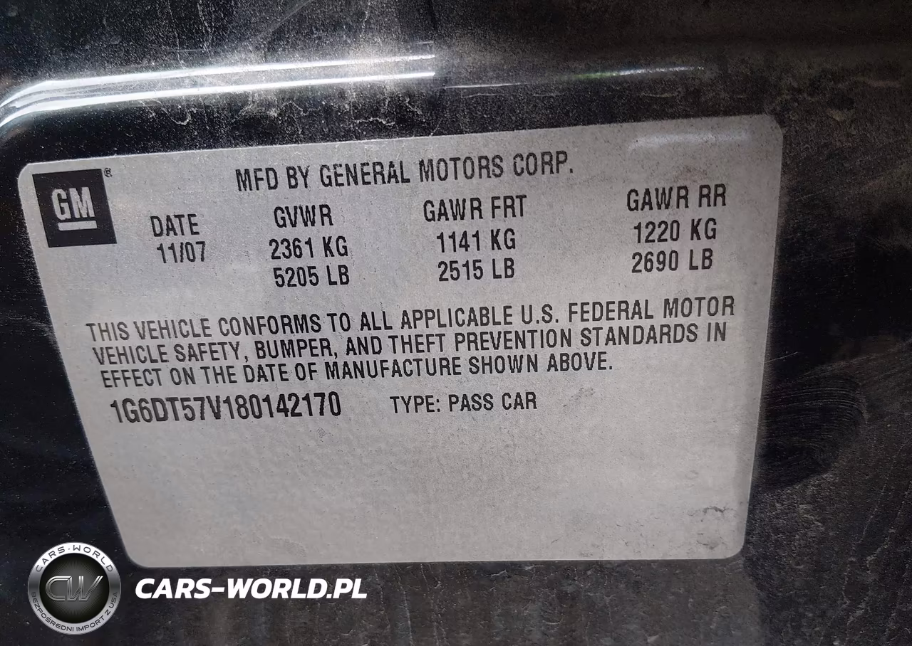 2008 Cadillac Cts Awd W-1Sb VIN:1G6DT57V180142170 - 9