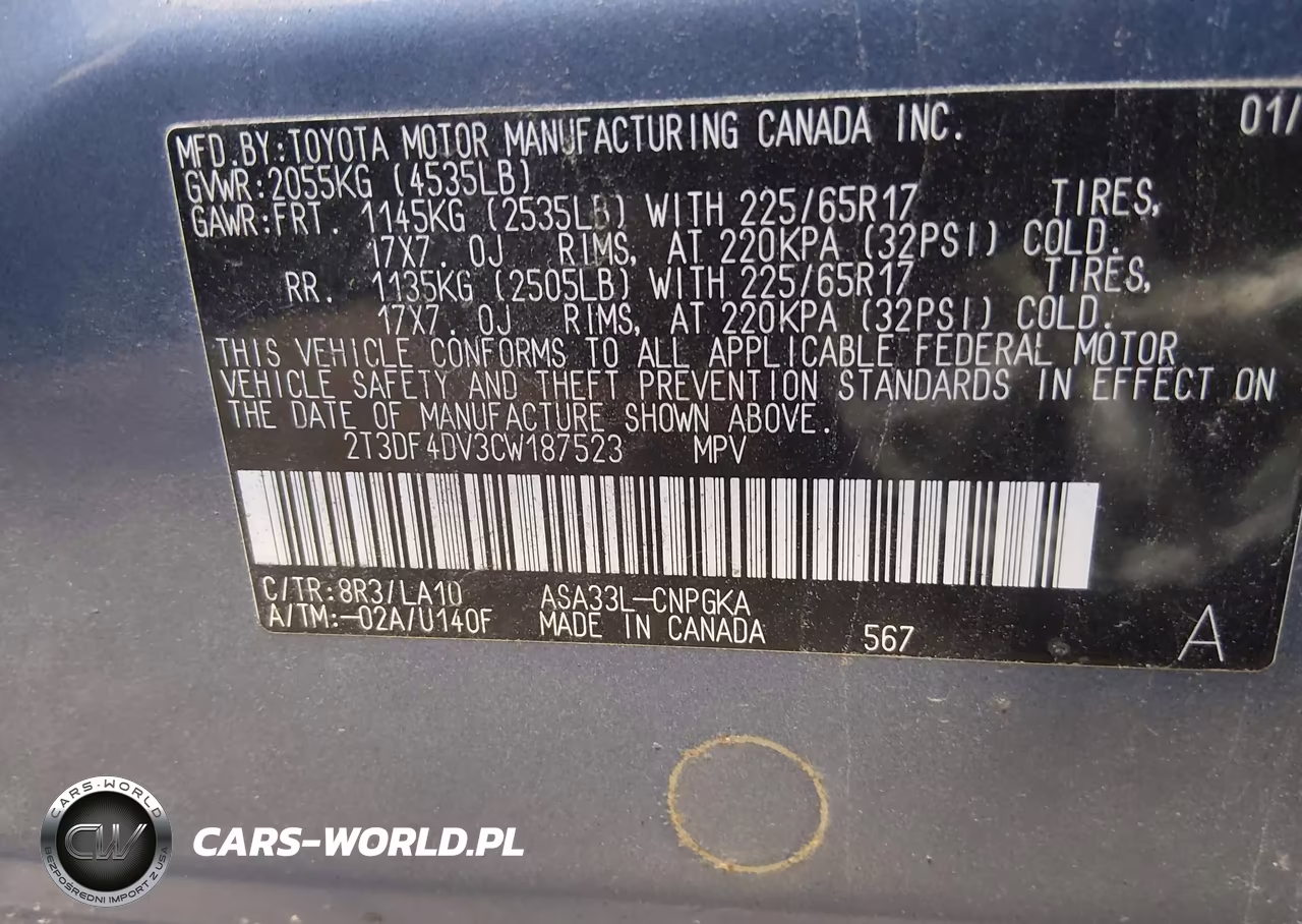 2012 Toyota Rav4 Limited VIN:2T3DF4DV3CW187523 - 9