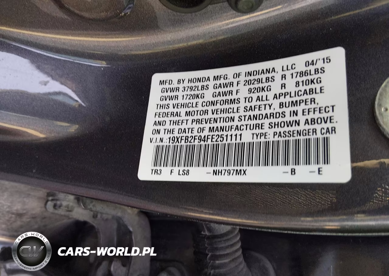 2015 Honda Civic Ex-L VIN:19XFB2F94FE251111 - 7