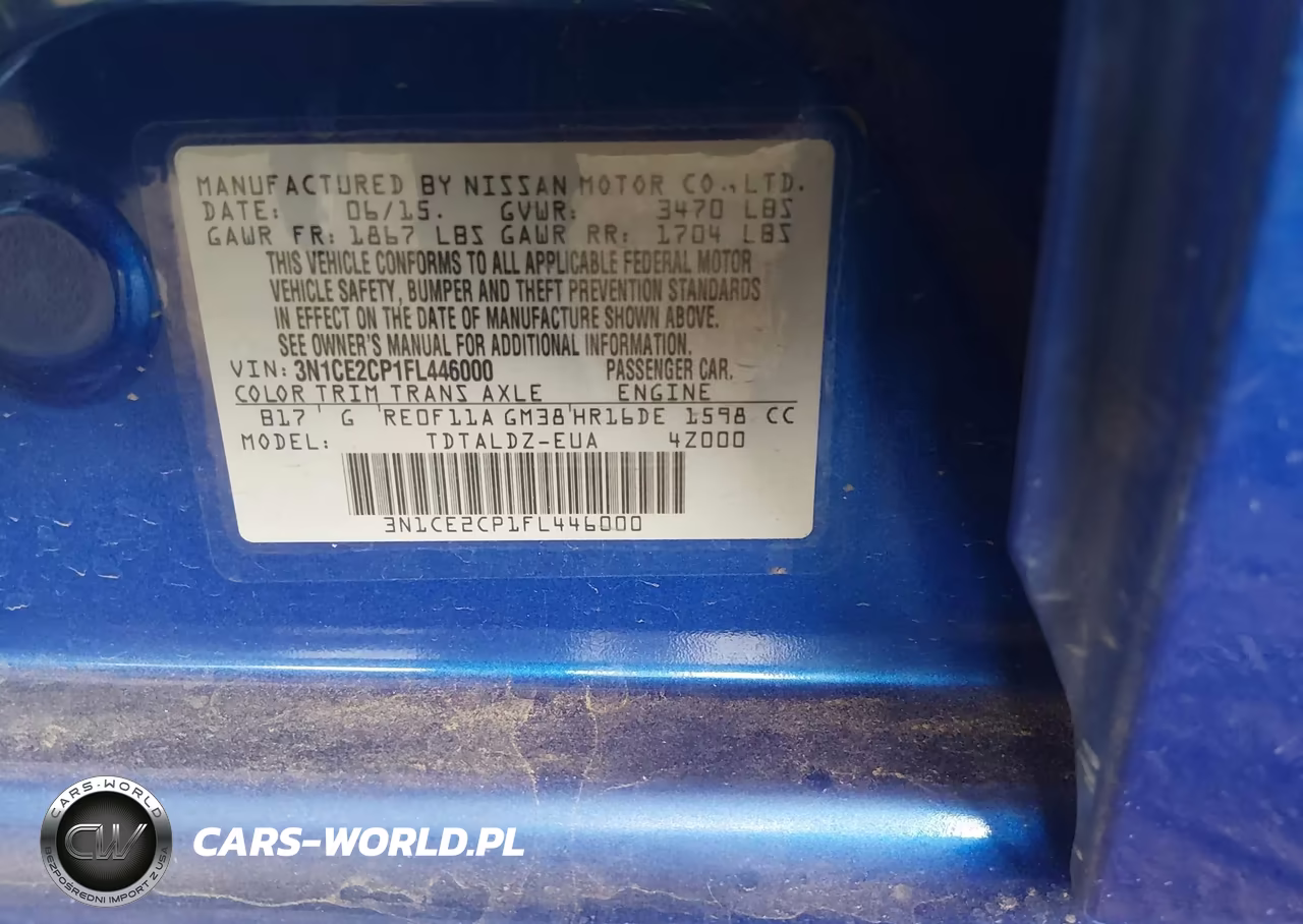 2015 Nissan Versa Note Sv VIN:3N1CE2CP1FL446000 - 9