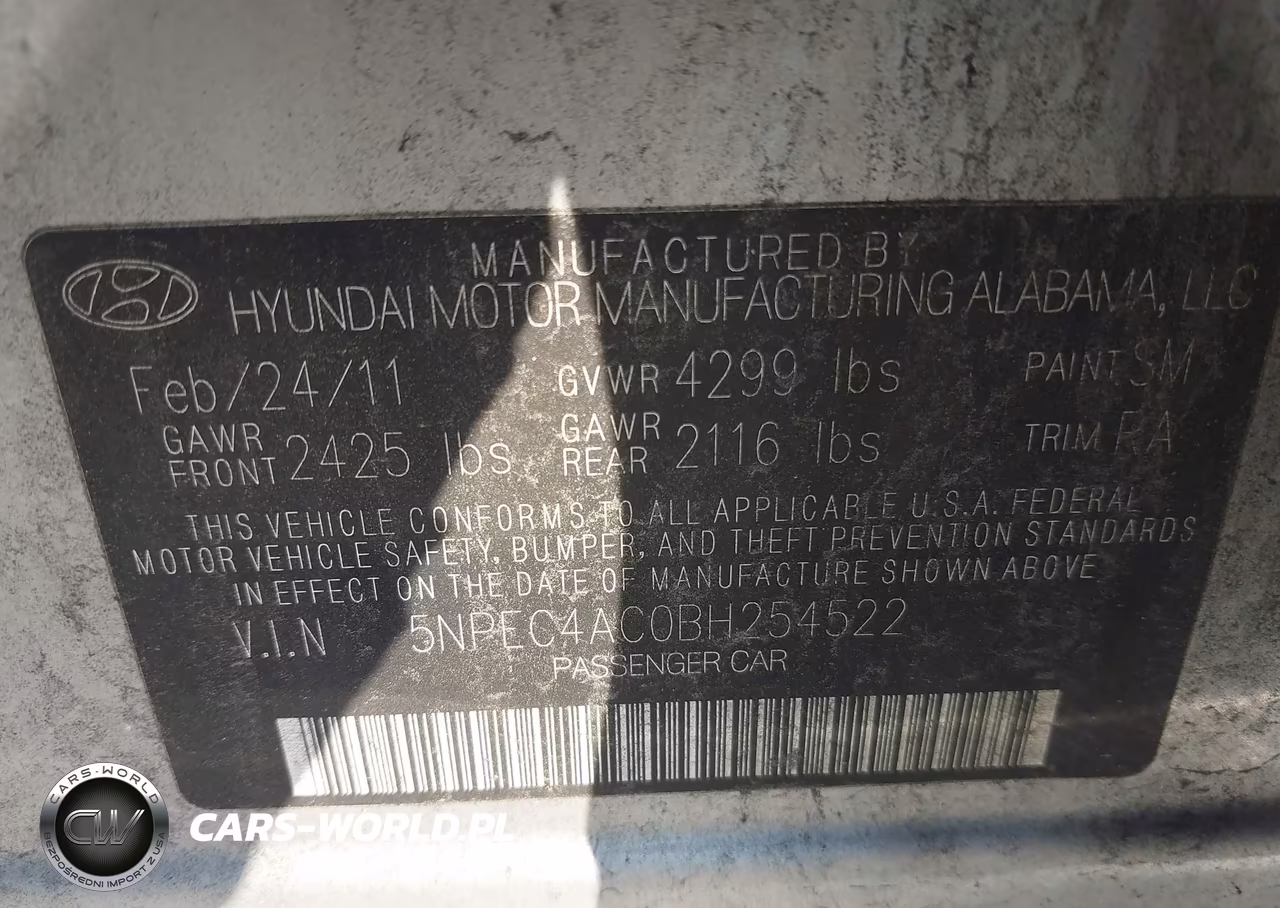 2011 Hyundai Sonata Limited VIN:5NPEC4AC0BH254522 - 9