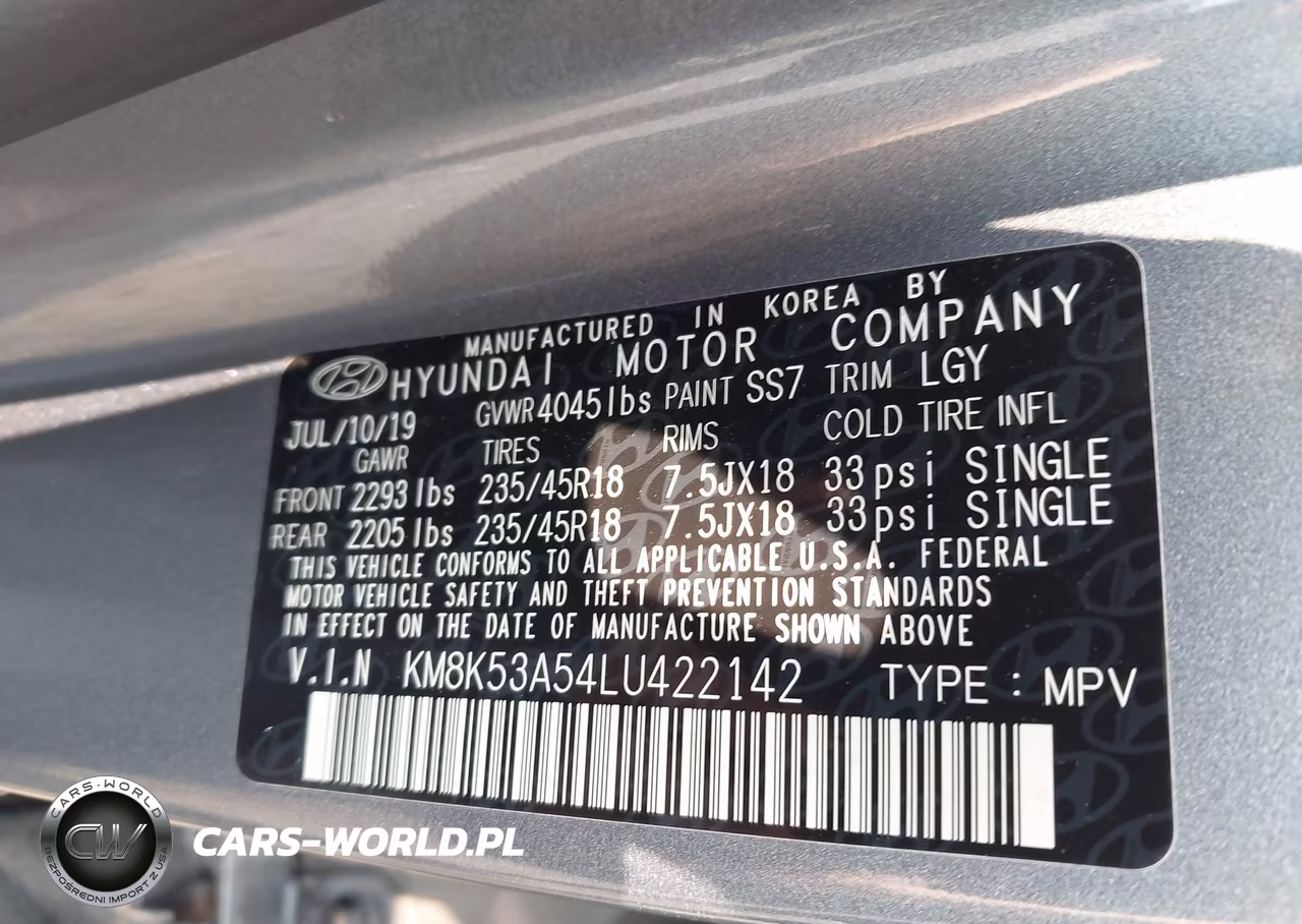 2020 Hyundai Kona Ultimate VIN:KM8K53A54LU422142 - 9
