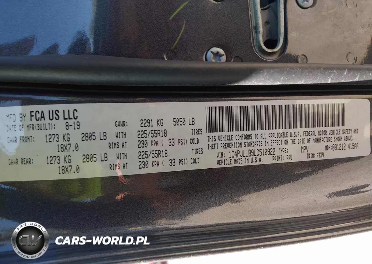 2020 Jeep Cherokee Altitude Fwd VIN:1C4PJLLB9LD510922 - 9
