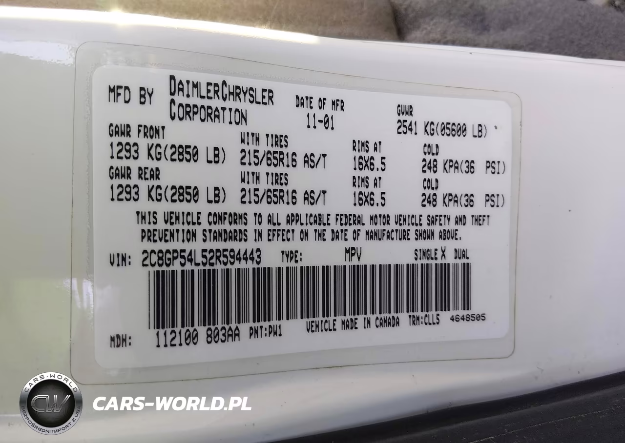 2002 Chrysler Town & Country Lxi VIN:2C8GP54L52R594443 - 9