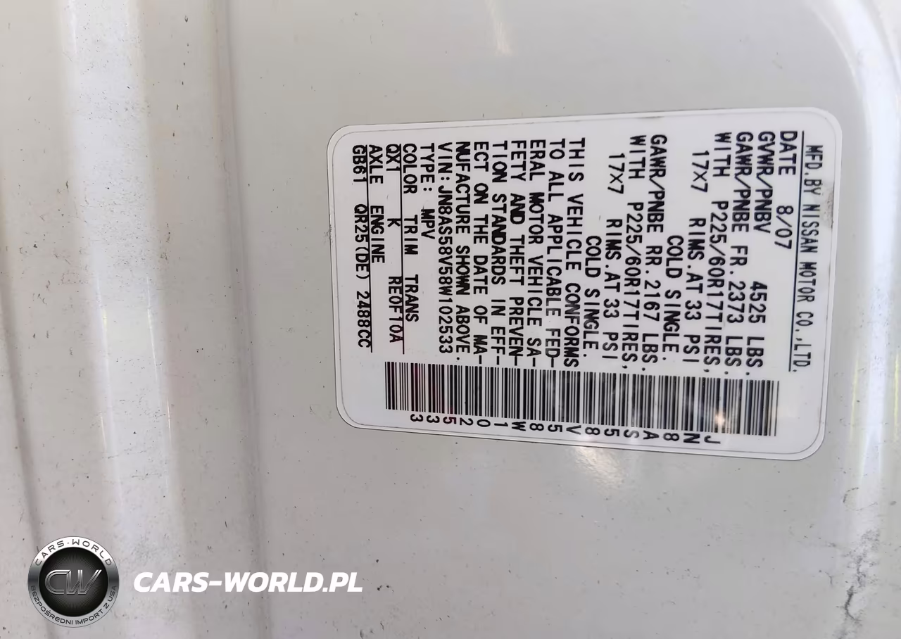 2008 Nissan Rogue Sl VIN:JN8AS58V58W102533 - 9