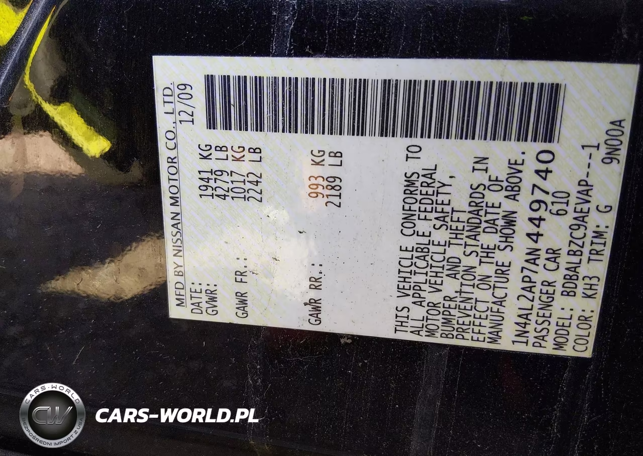 2010 Nissan Altima 2.5 S VIN:1N4AL2AP7AN449740 - 9