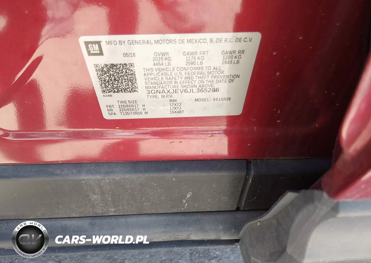 2018 Chevrolet Equinox Lt VIN:3GNAXJEV6JL365286 - 9