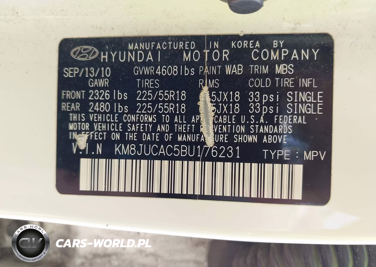 2011 Hyundai Tucson Limited VIN:KM8JUCAC5BU176231 - 9