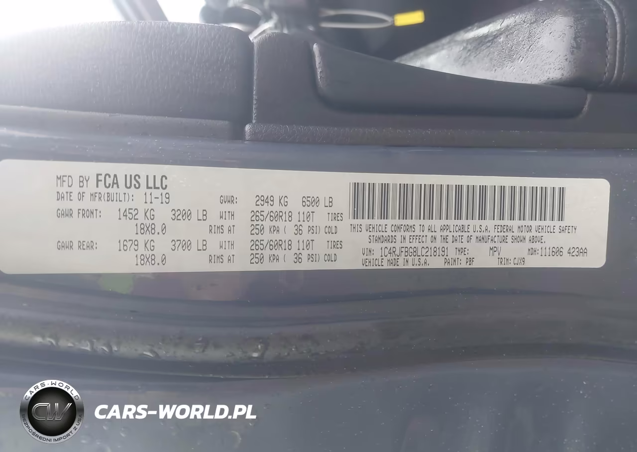 2020 Jeep Grand Cherokee Limited 4X4 VIN:1C4RJFBG8LC218191 - 9